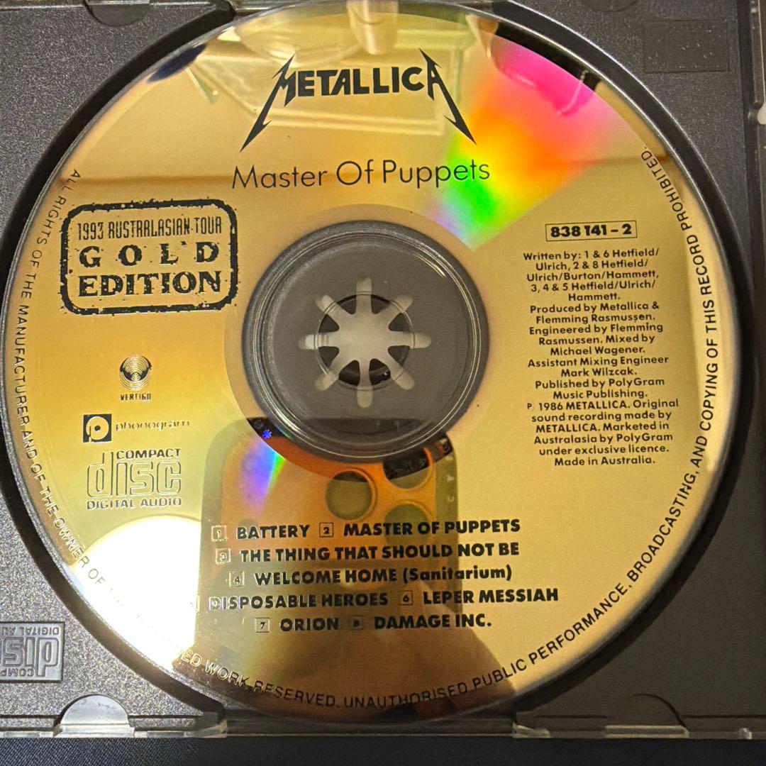 洋楽 llica master of puppets gold edition