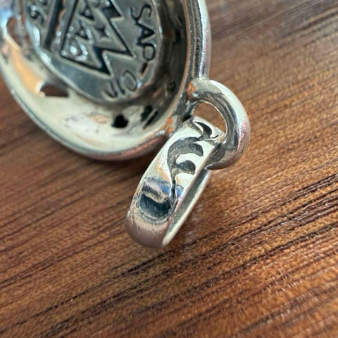【used】シルバー925製SAAD 天然ターコイズペンダントsilver925