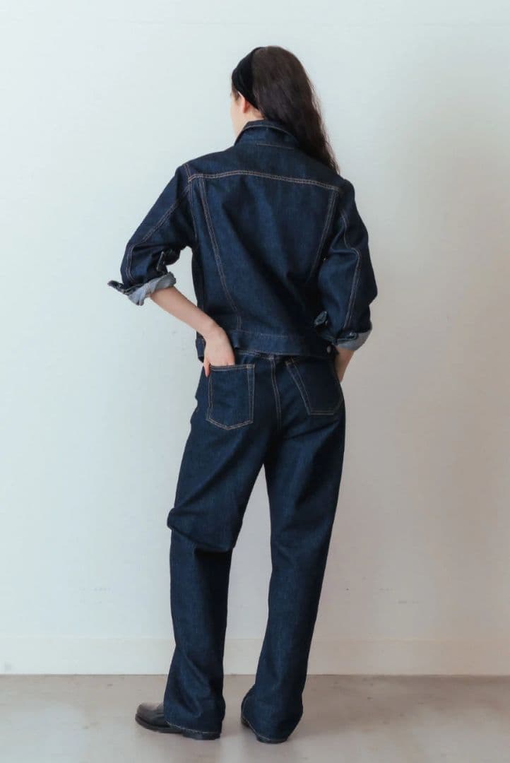 シンゾーン マリリンデニム　38サイズ　 NAVY スーパーゼロ糸使用
