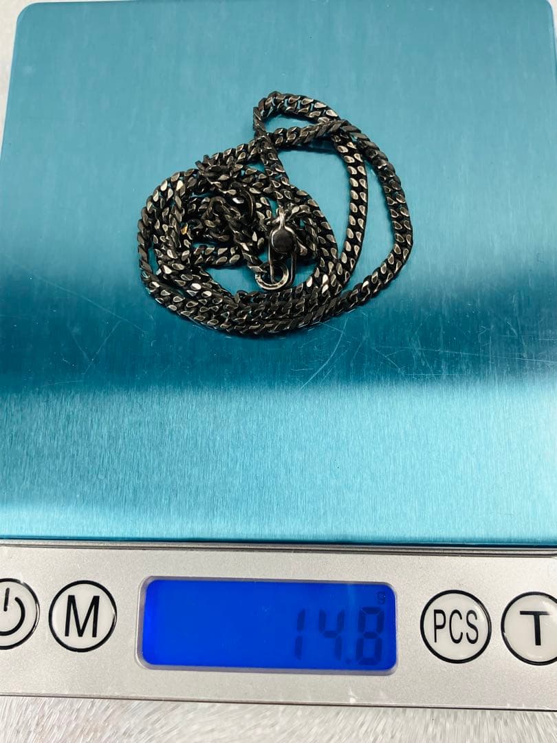 【超美品】GUCCI 喜平ブラックチェーン ネックレス 男女兼用　SV925