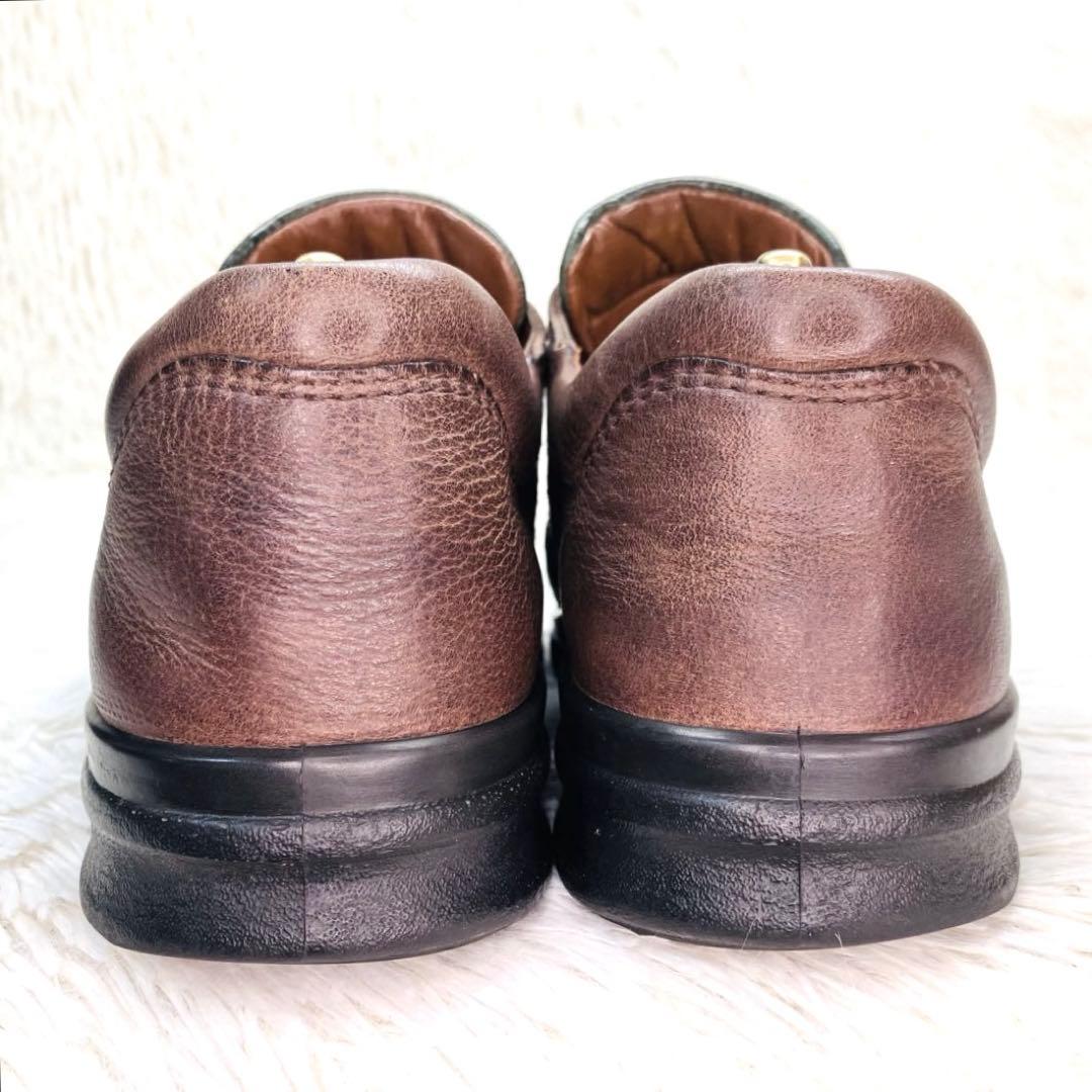 【名品】ECCO 40 レザースニーカー シボ革 コンフォートウォーキング