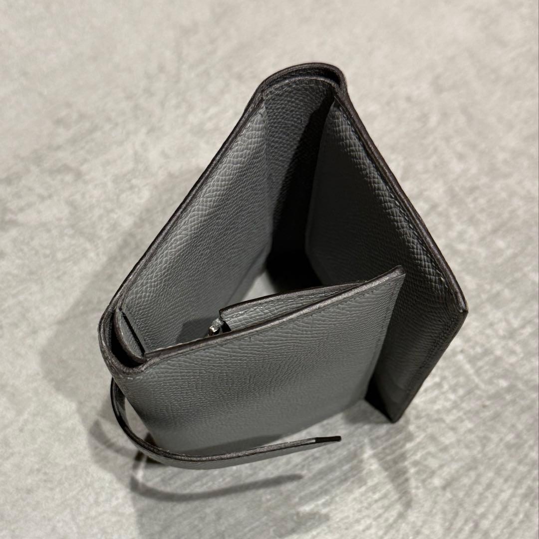 HERMES 財布　べアン　コンビネ　ブルー・グラシエ