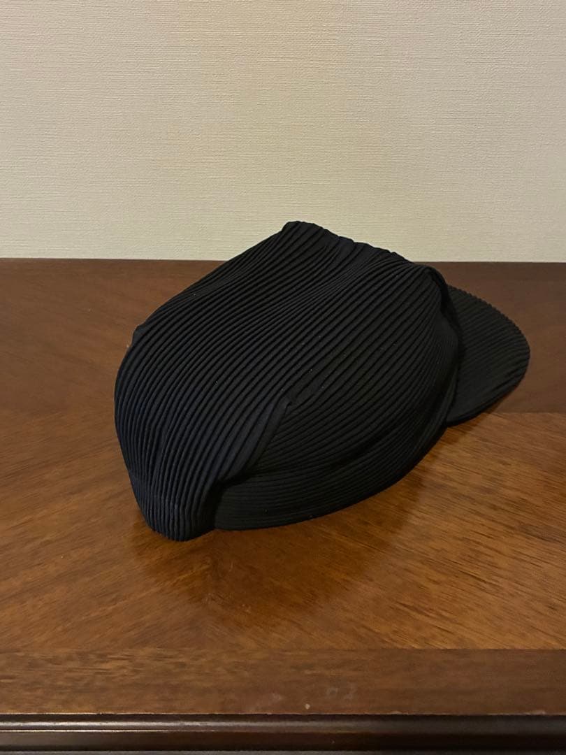 HOMME PLISSÉ オムプリッセ プリーツ キャップ ブラック 黒