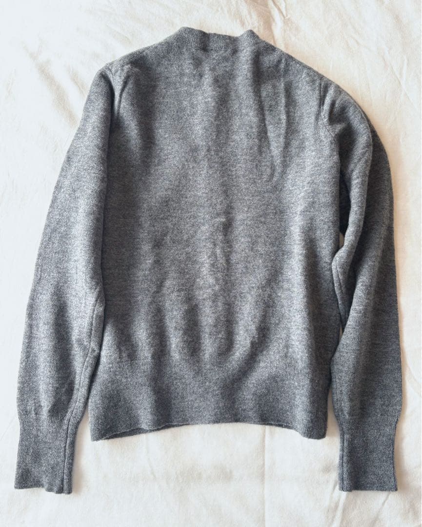 チャコ丸*美品*45R*フェルトニット カーディガン*グレー