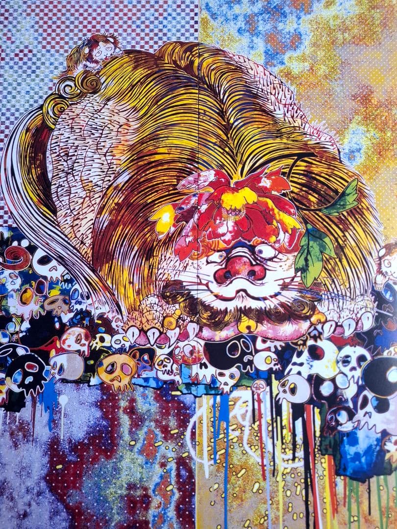 虎モッチ46様予約　村上隆作品　『唐獅子と牡丹と髑髏と泉と』