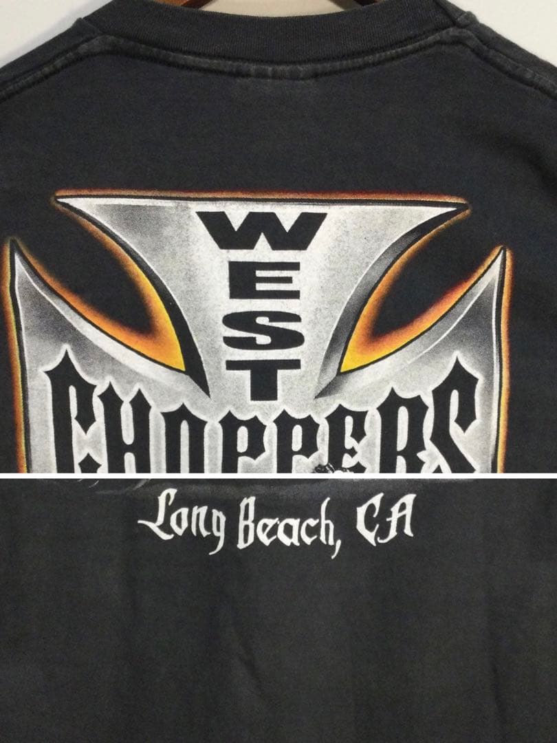 メンズ長袖Tシャツ 両面リプリント By WEST COAST CHOPPERS