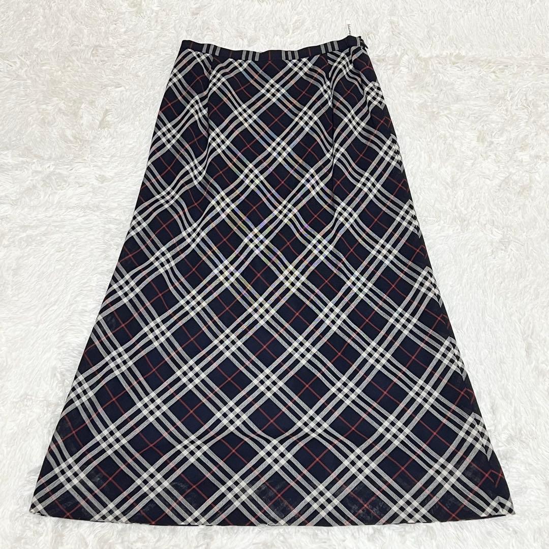【美品】 ロングスカート　フレアスカート　ノバチェック Burberry 40