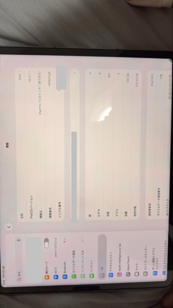 【美品】iPad Pro12.9第5世代セルラー+ApplePenci
