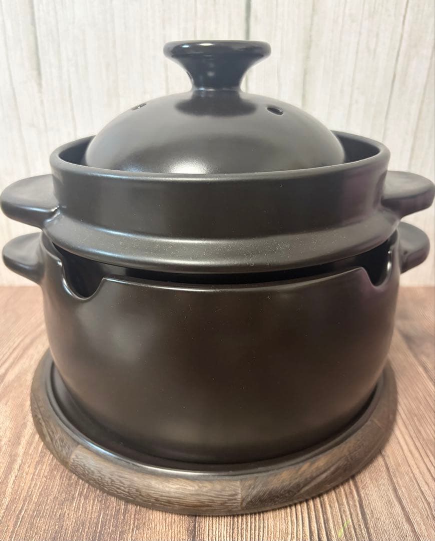 かまどご飯釜　黒楽　WA-100 未使用品です