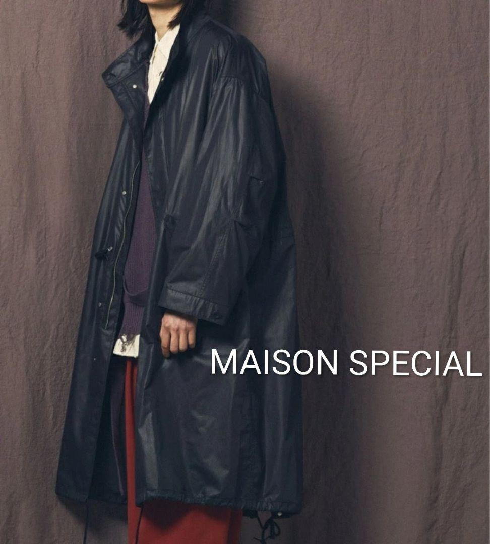 MAISON SPECIAL シャイニープライム オーバーモッズコート ブラック