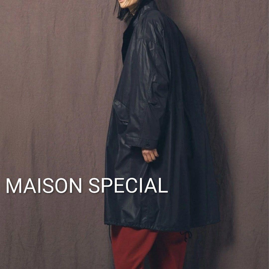 MAISON SPECIAL シャイニープライム オーバーモッズコート ブラック