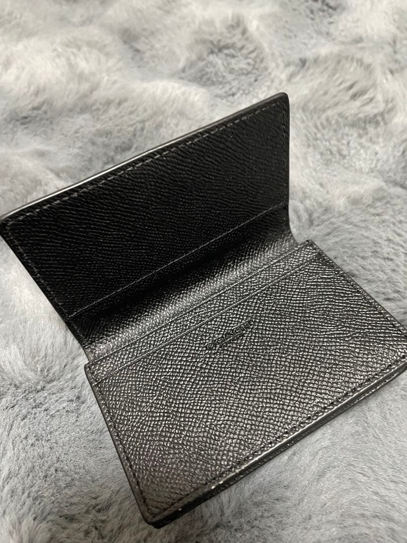 COACH ブラックレザー名刺入れ