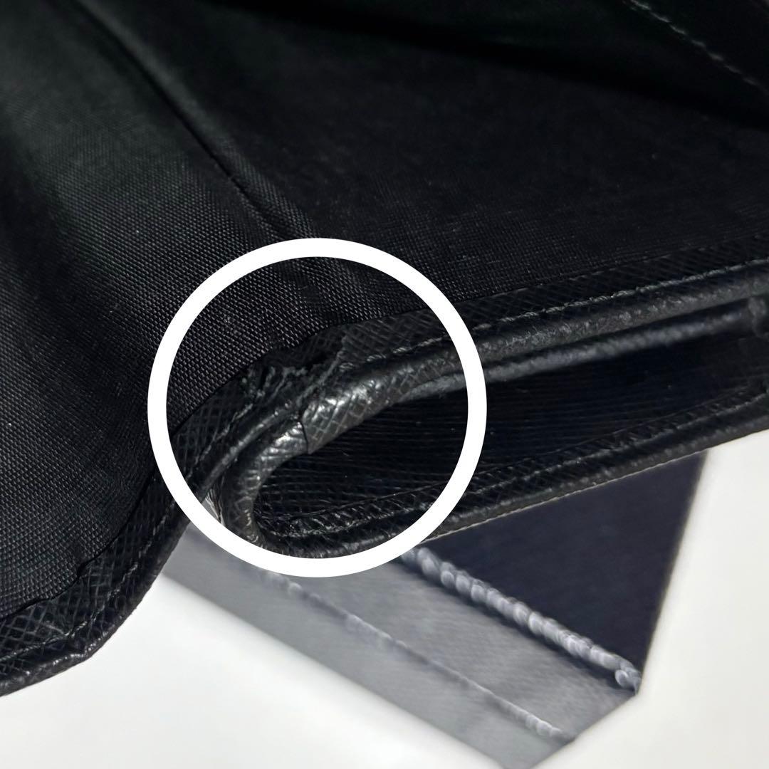 PRADA★プラダ サフィアーノ メタル 二つ折り財布 NERO 黒