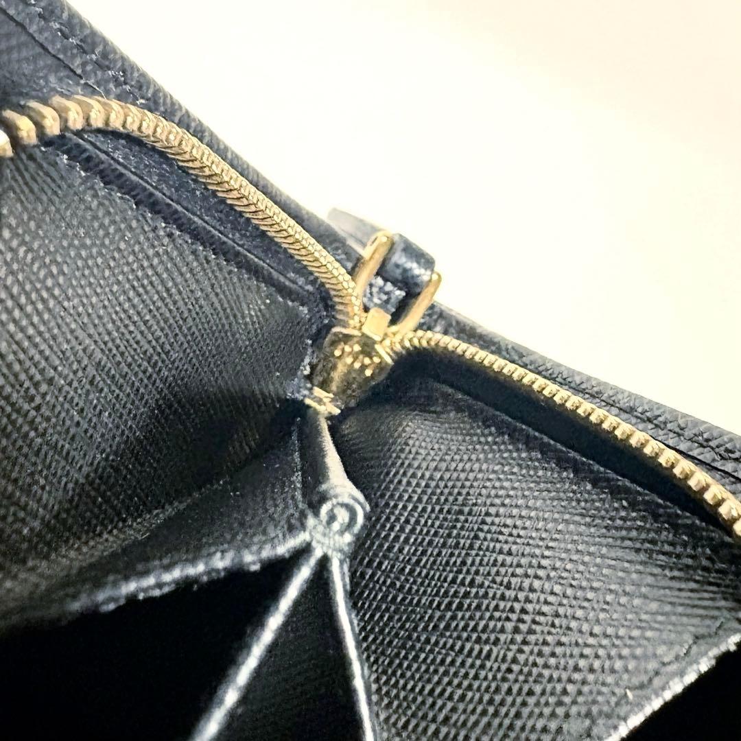 PRADA★プラダ サフィアーノ メタル 二つ折り財布 NERO 黒