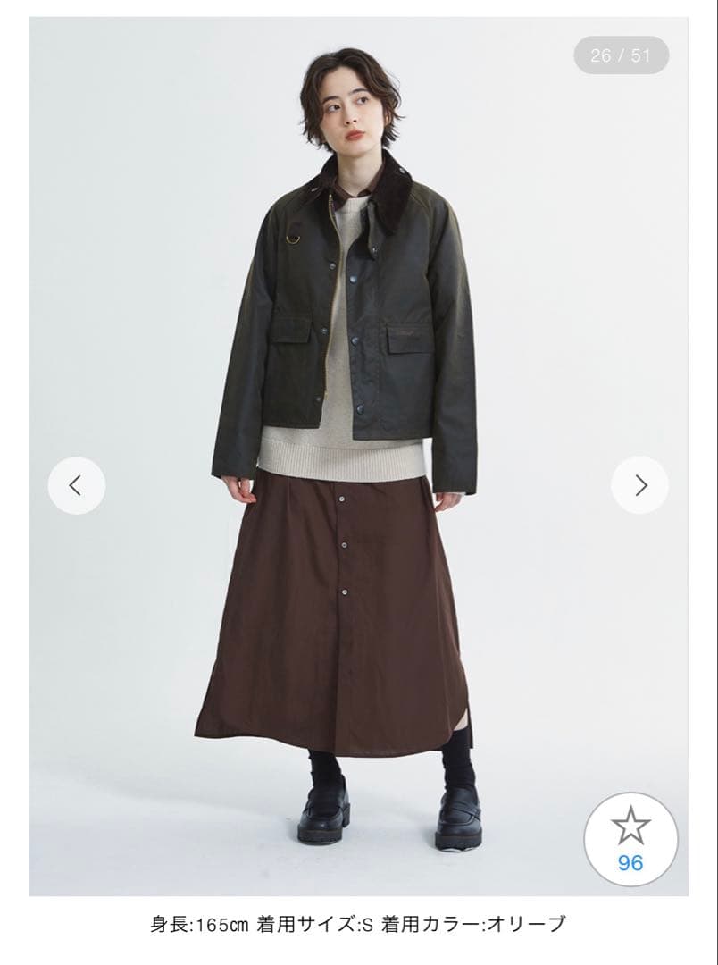 タカチンBarbour スペイ　ワックス ショート ジャケット