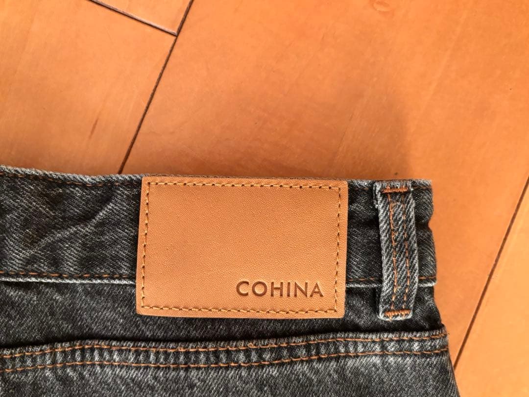 【COHINA】クロキデニム フレアワイド regular S 美品