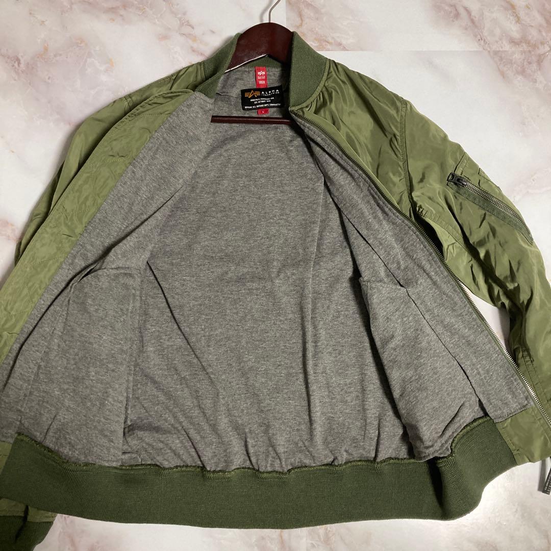 ALPHA INDUSTRIES MA-1 フライトジャケット カーキ L