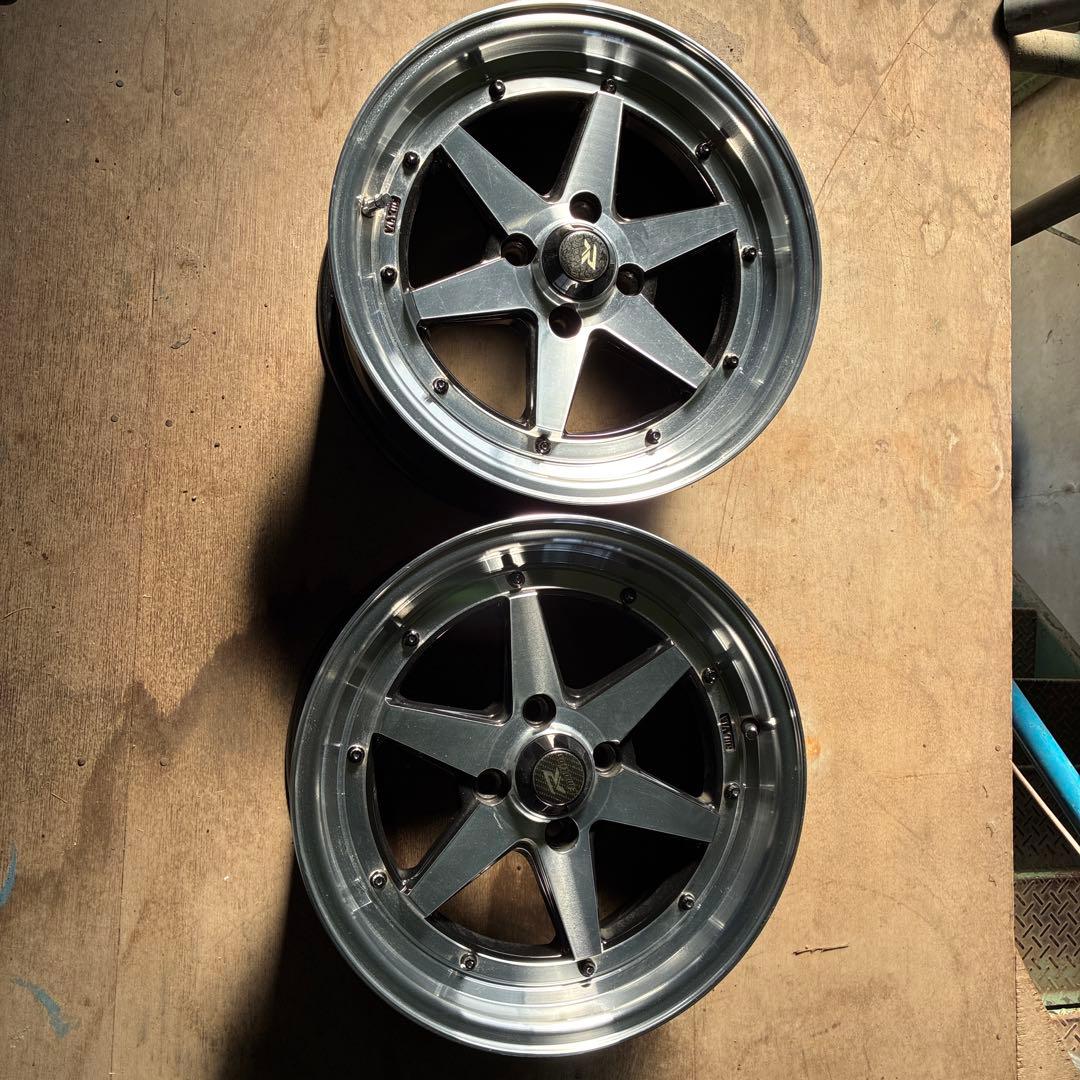 旧車・暴走族 ・ロンシャン風 15×7J/＋30/PCD100 ２本