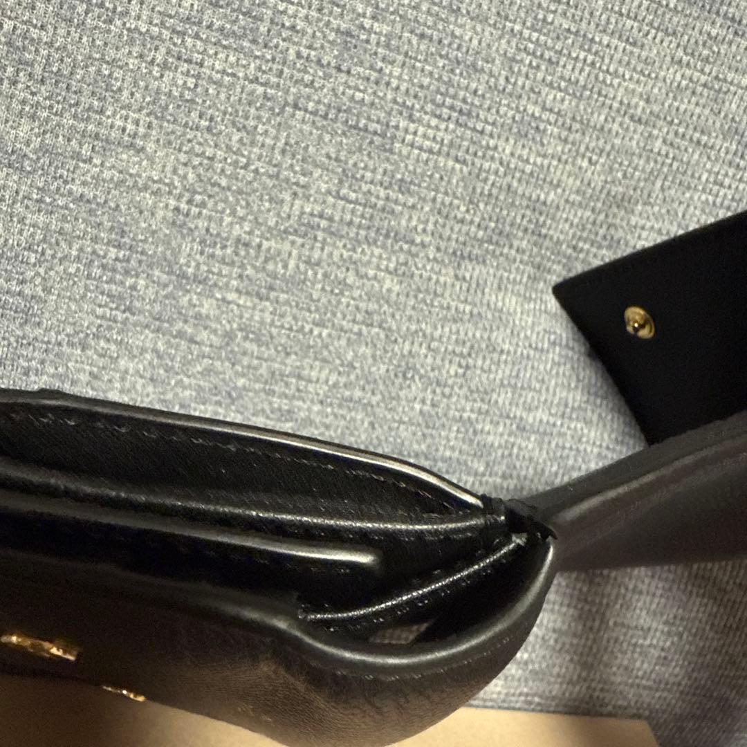 CELINE ブラックレザー 三つ折り財布