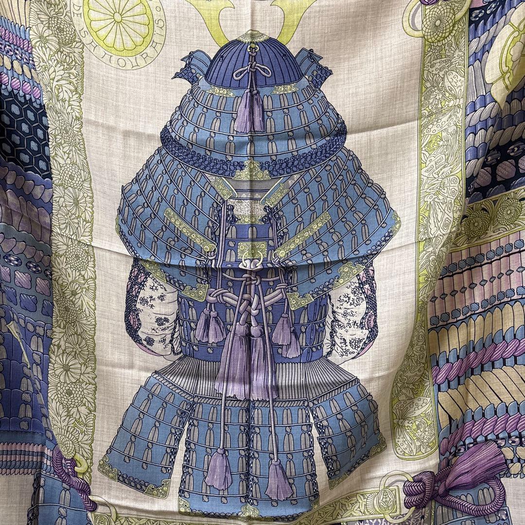 エルメス　スカーフ カレ140 柄名: 侍の鎧兜　カシシル
