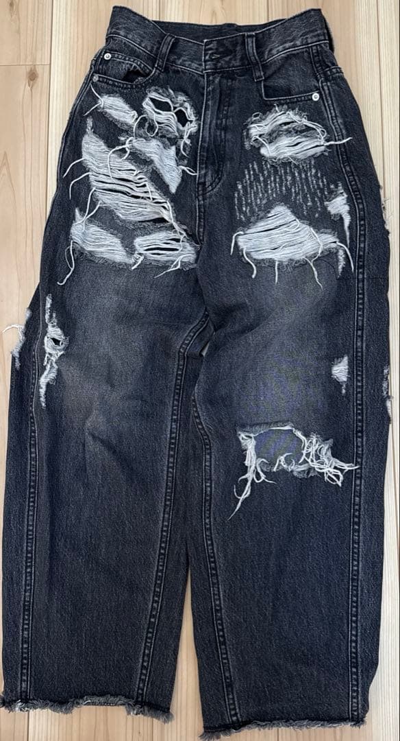 ameri UND HARD DAMAGE LOOSE DENIM 24 アメリ