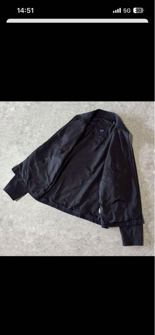 ブラック ジッパー付き ジャケット