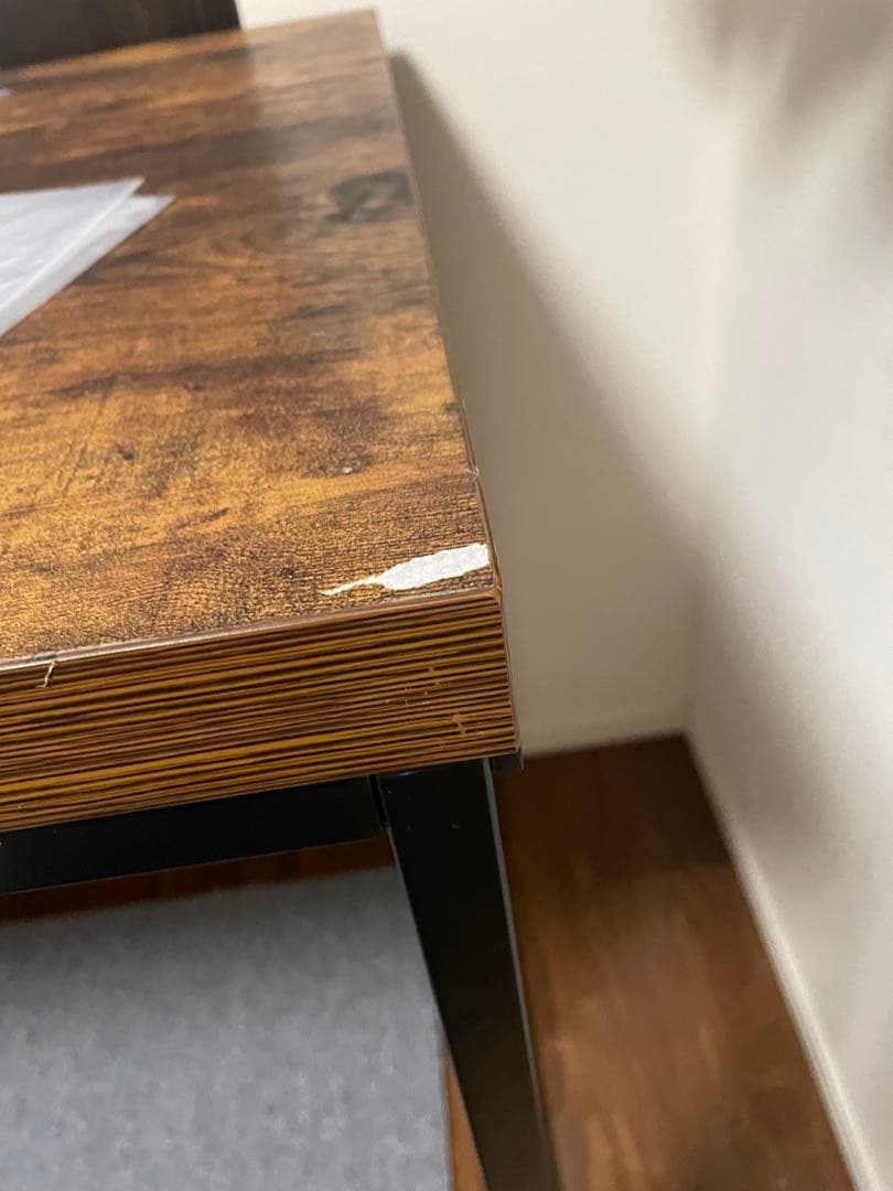 美品　ニトリ　デスクNステイン 120 BR ブラウン　木目調　机　作業