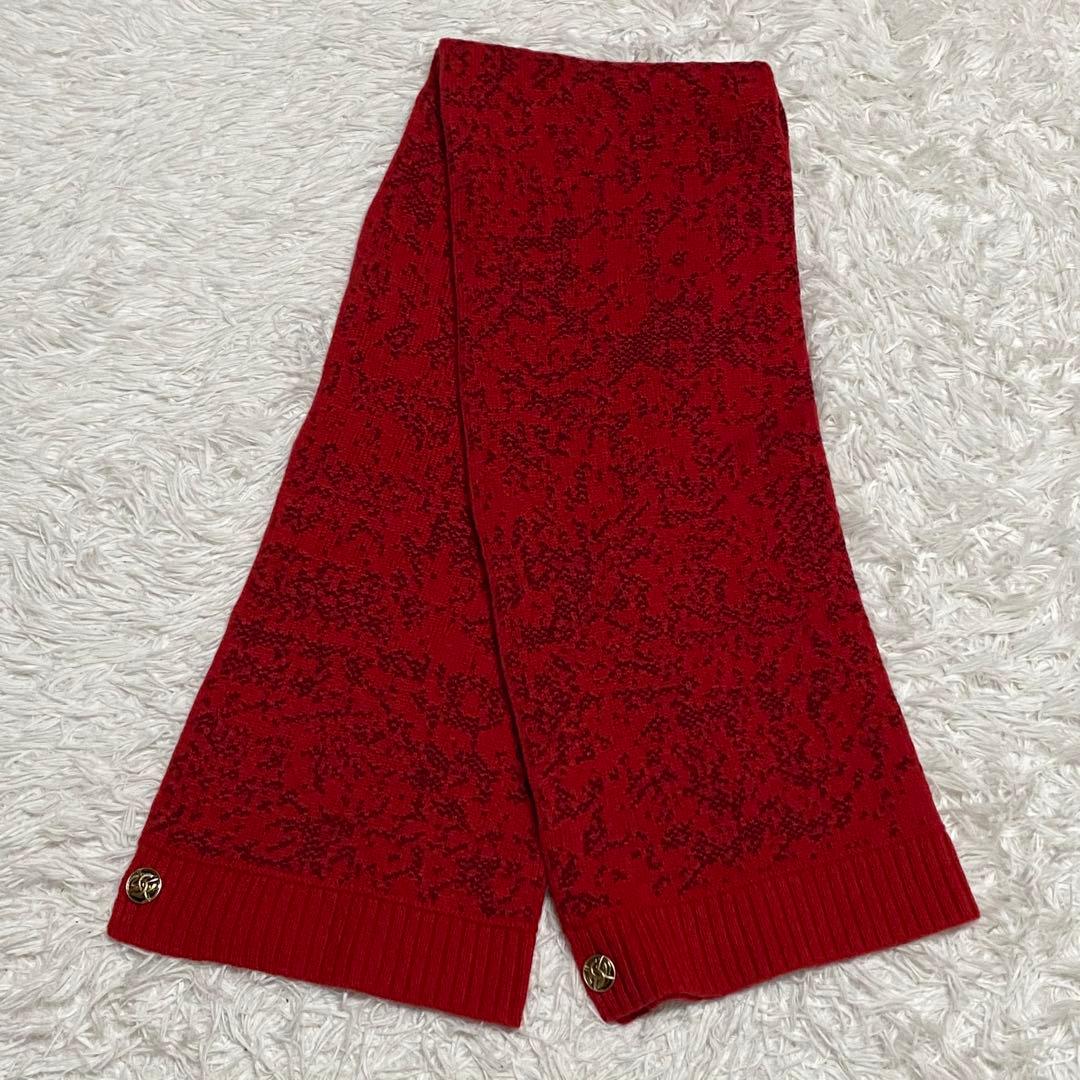 【極美品】CHANEL・シャネル・カシミヤ100%・ケープ・ココマーク・赤