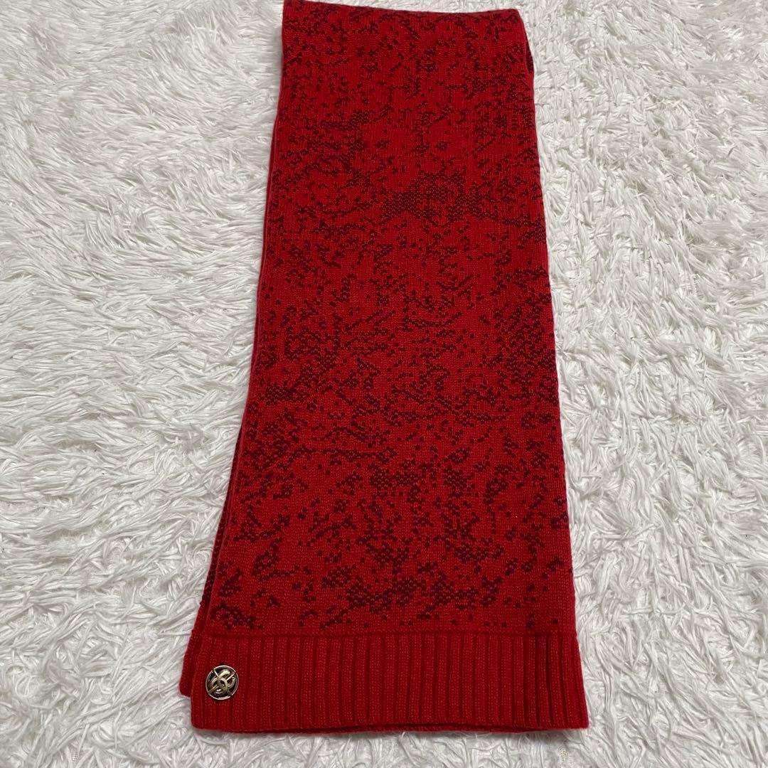 【極美品】CHANEL・シャネル・カシミヤ100%・ケープ・ココマーク・赤