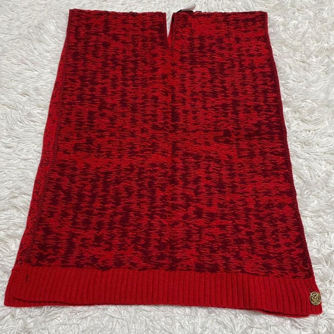 【極美品】CHANEL・シャネル・カシミヤ100%・ケープ・ココマーク・赤