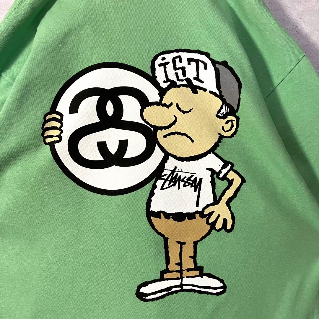 鬼レア ☆ ステューシー キャラクター バックプリント Tシャツ L メキシコ製