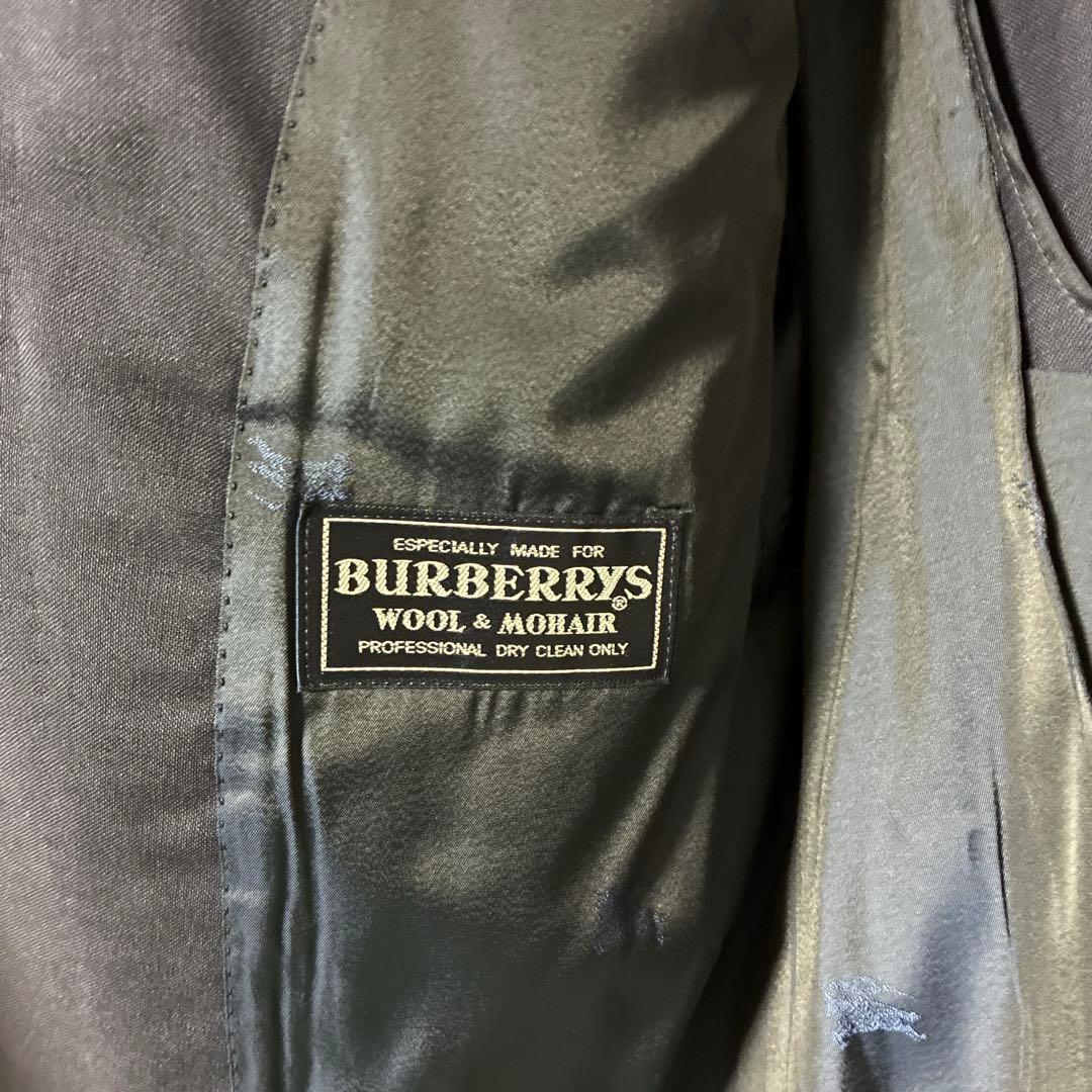 Burberrys テーラードジャケット　紺ブレ　モヘヤ混　XL 銀ボタン