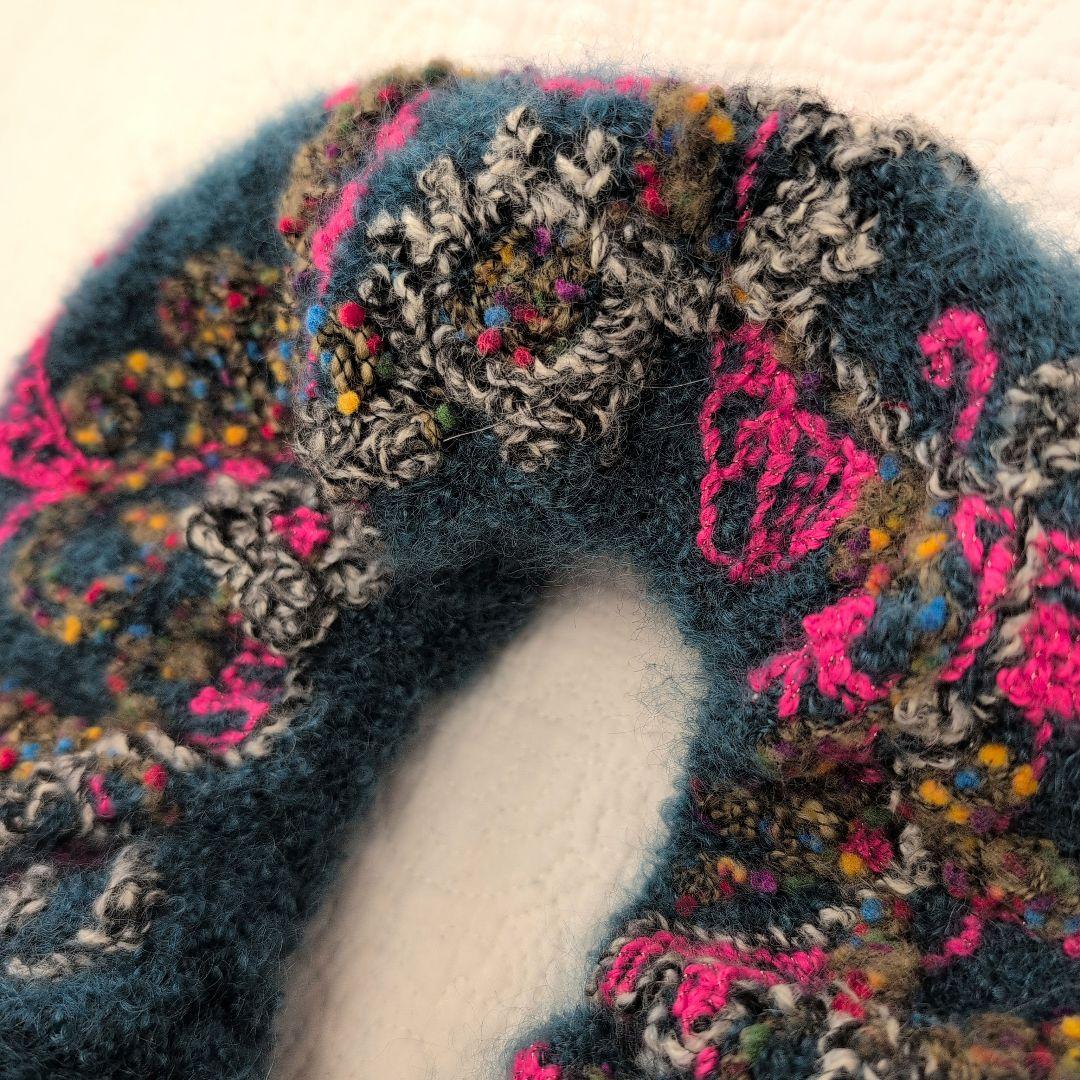 M & KYOKO 刺繍デザイン マフラー サイズF