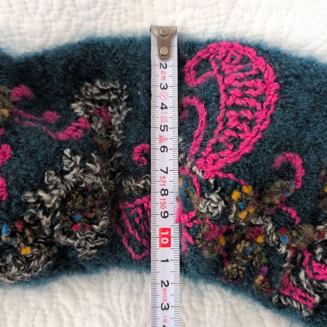 M & KYOKO 刺繍デザイン マフラー サイズF
