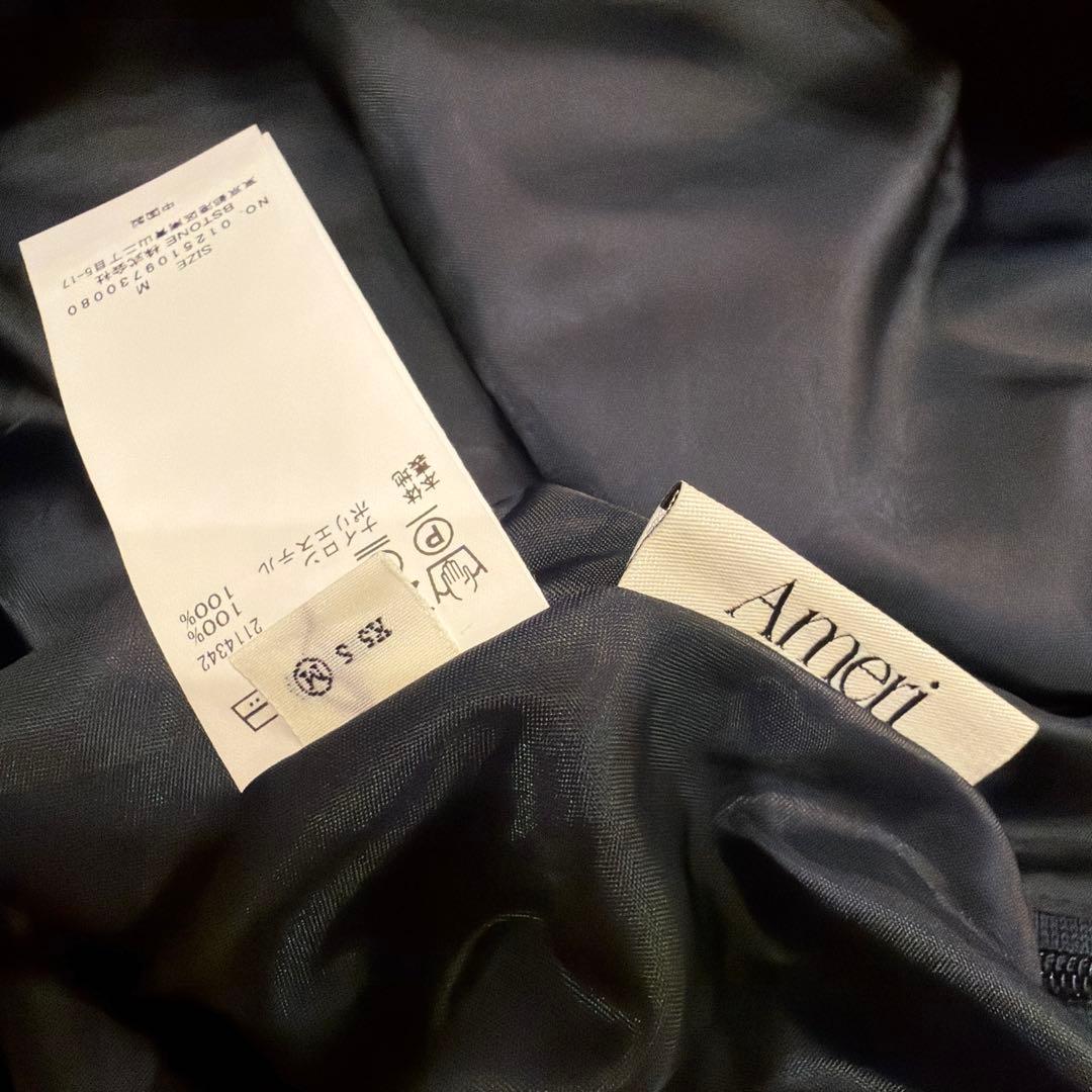 Ameri MサイズMILITARY SATIN FLARE SKIRT