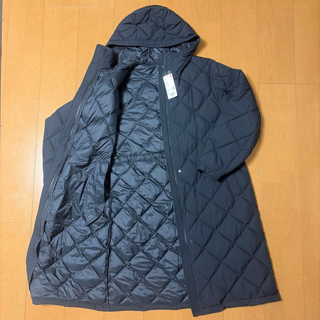 UNIQLO パフテック ロングコートリラックスフィット ブラックLサイズ 新品