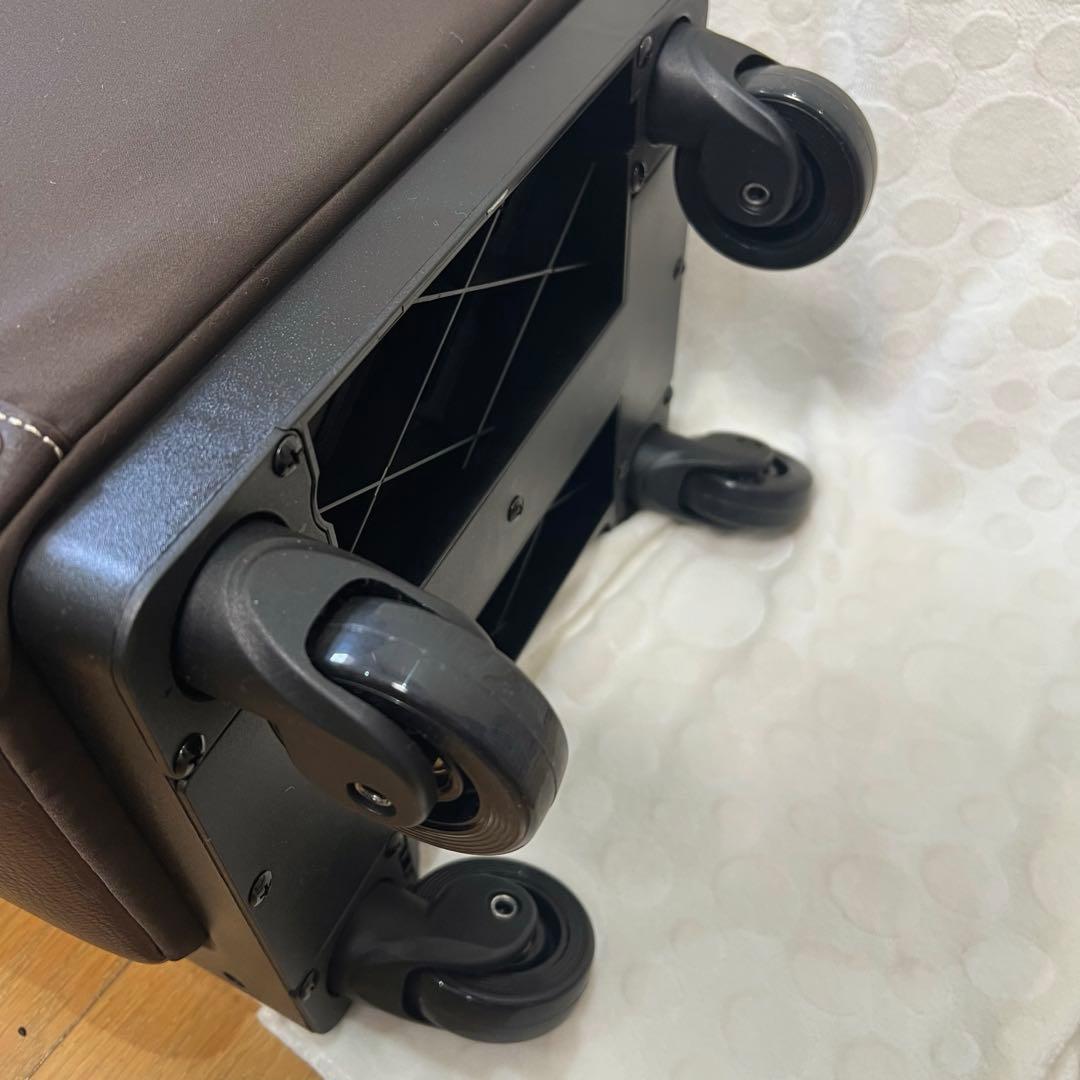 スワニー バニティートラベルキャリー レインカバー付 キャリーカート ブラウン