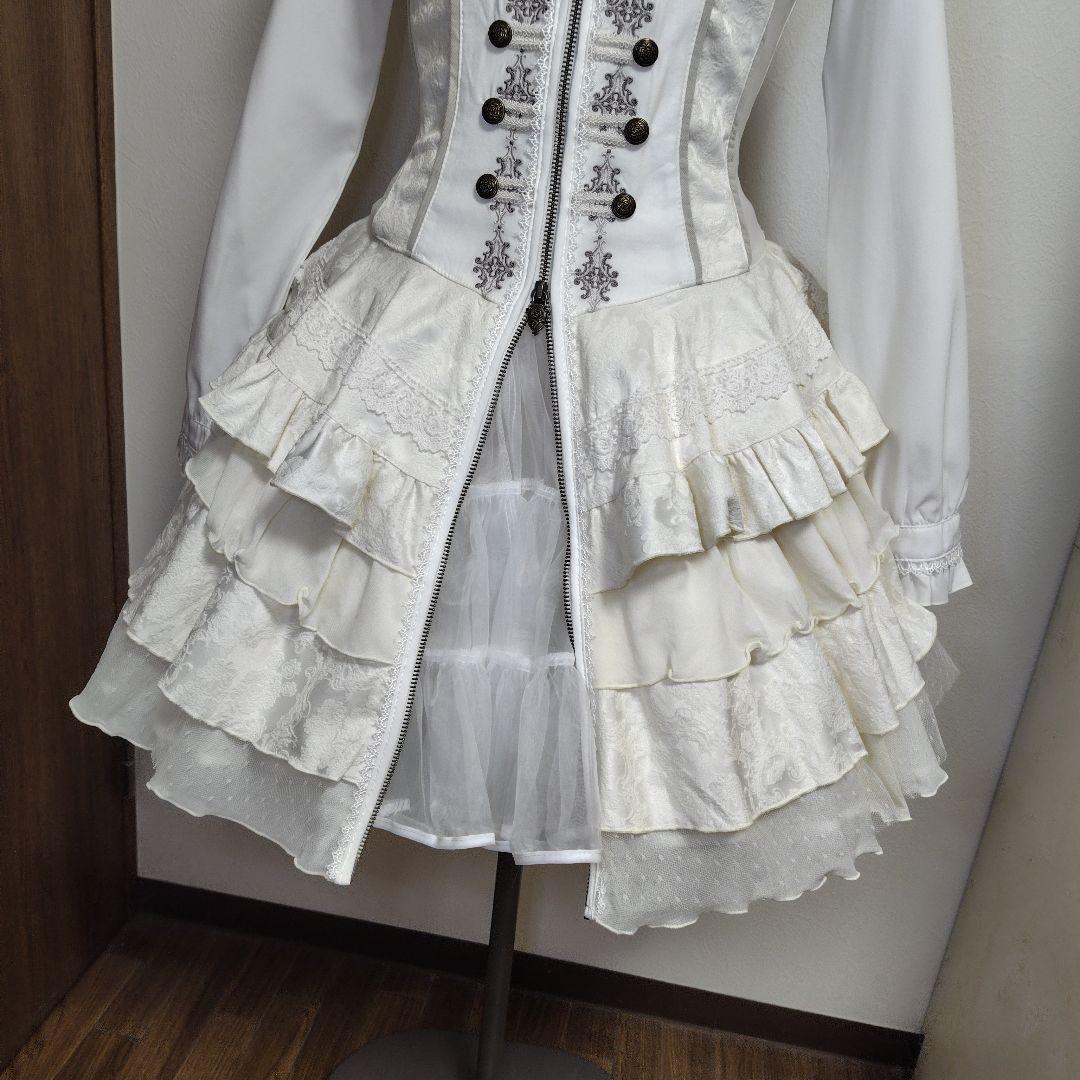 【極美品】 OZZ ONESTE ナポレオン風ワンピース ホワイト