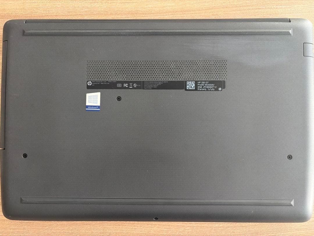 HP 250 G7【第7世代i3/256GB(m.2SSD)/4GB】