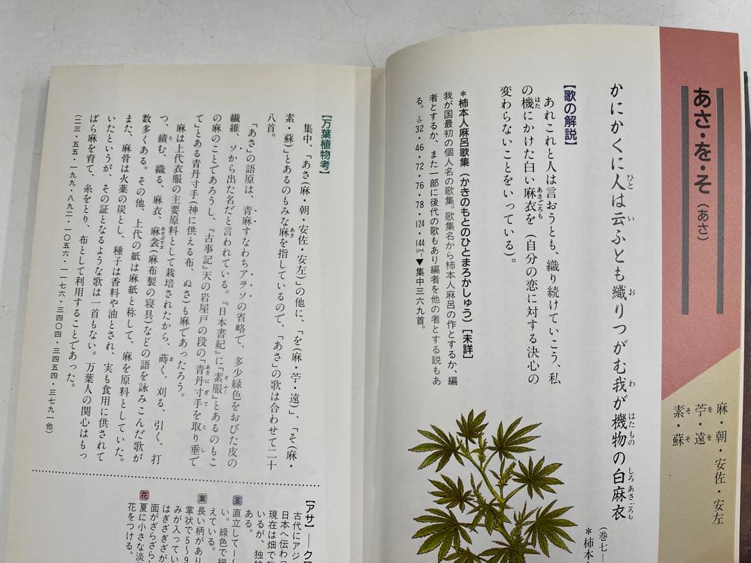 万葉の　贈る花伝える歌の本　草花編