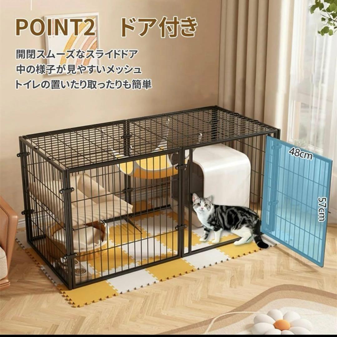ペットケージ 犬 犬用 猫 簡易ケージ ペットフェンス 折りたたみ 屋根付き