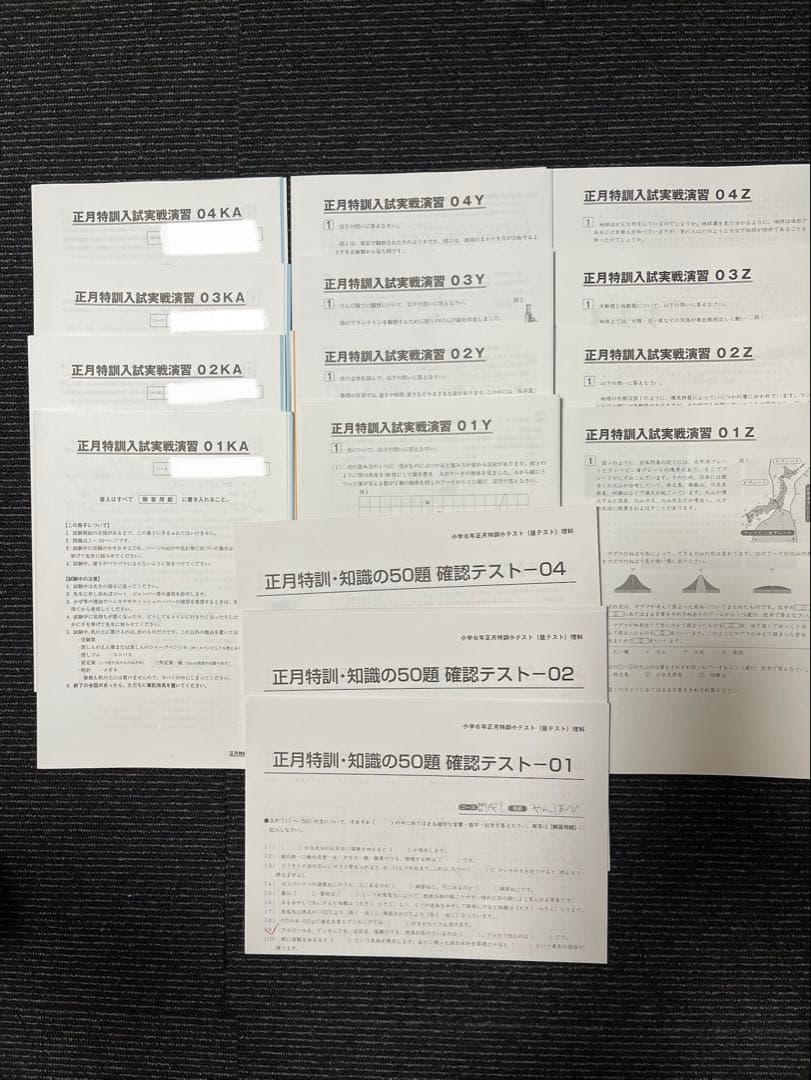 2025年度最新　サピックス6年　冬季講習➕正月特訓　筑駒開成コース　4科目