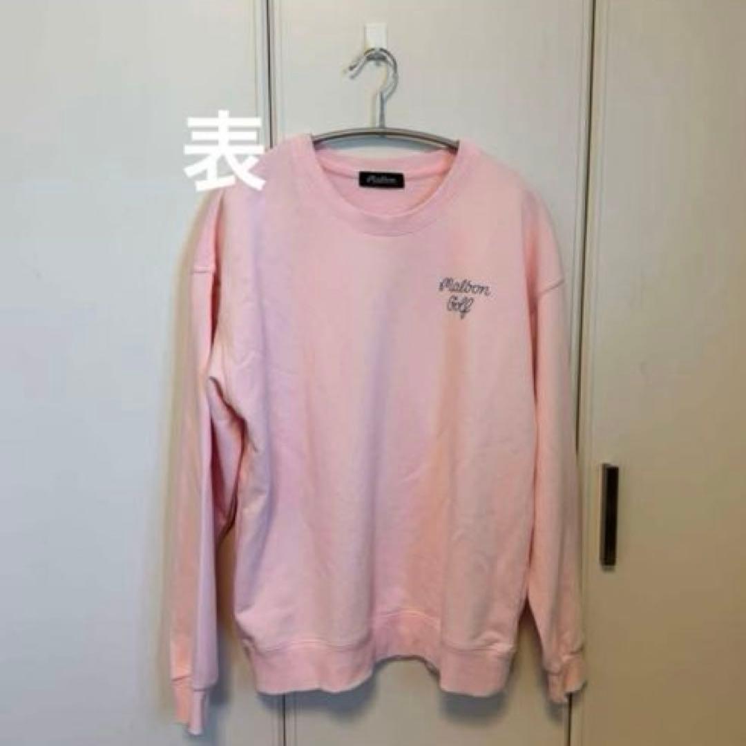 Malbon Golf ピンク トレーナー トップス スウェット メンズ　春用