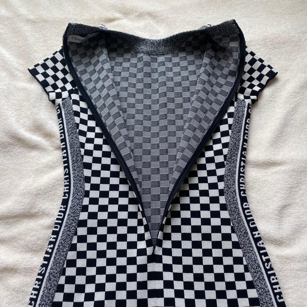 Christian Dior チェッカーパターン ワンピース