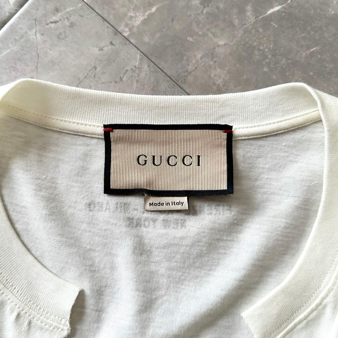 ランウェイ着用 GUCCI 2023AW Vネックカッティング 半袖カットソー