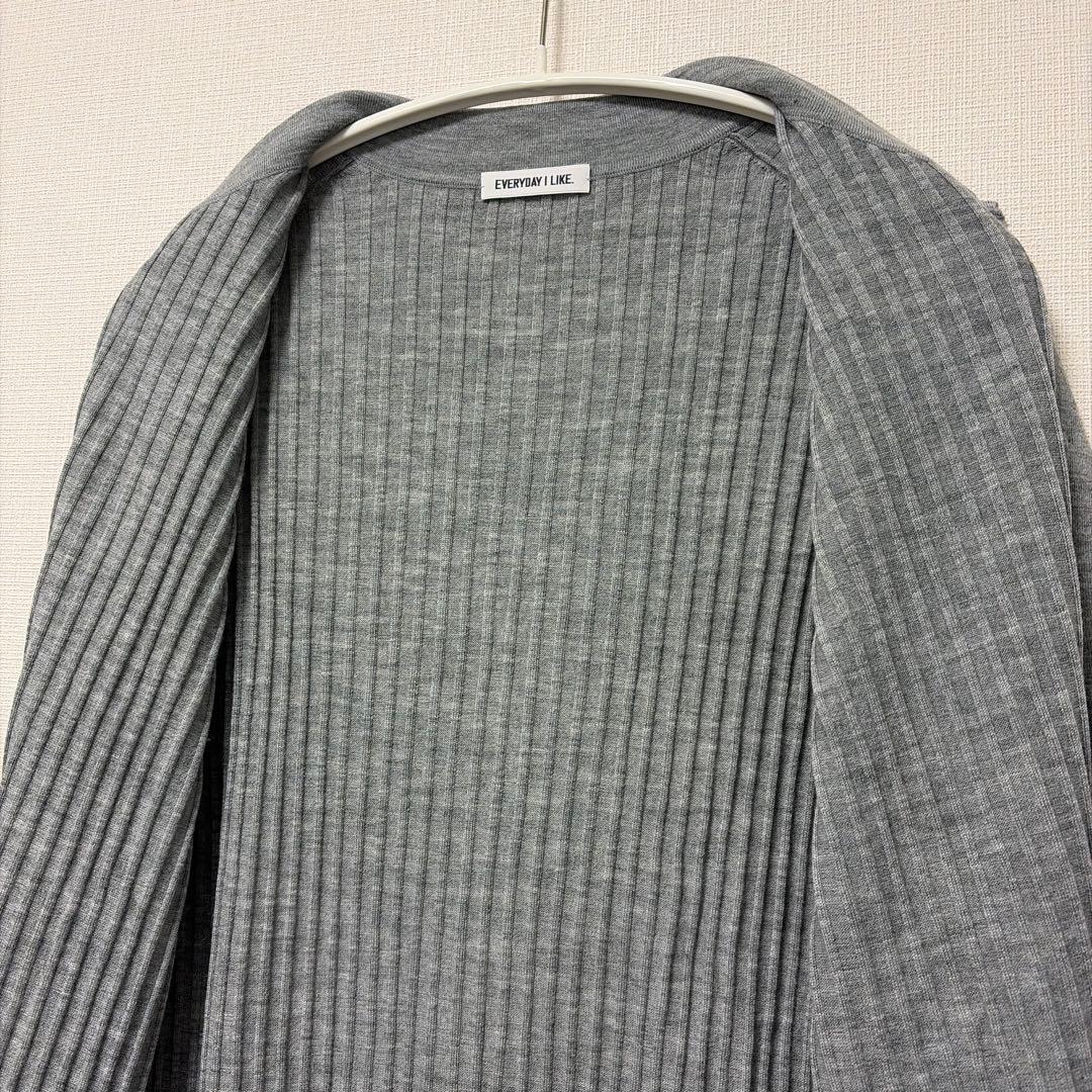 美品 Deuxieme Classe ポロシャツニット カーディガン グレー