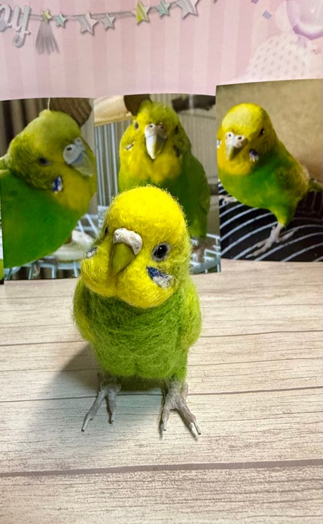 ピコページ　羊毛フェルト　ちょこっとリアル可愛い愛鳥オーダー品　鳥