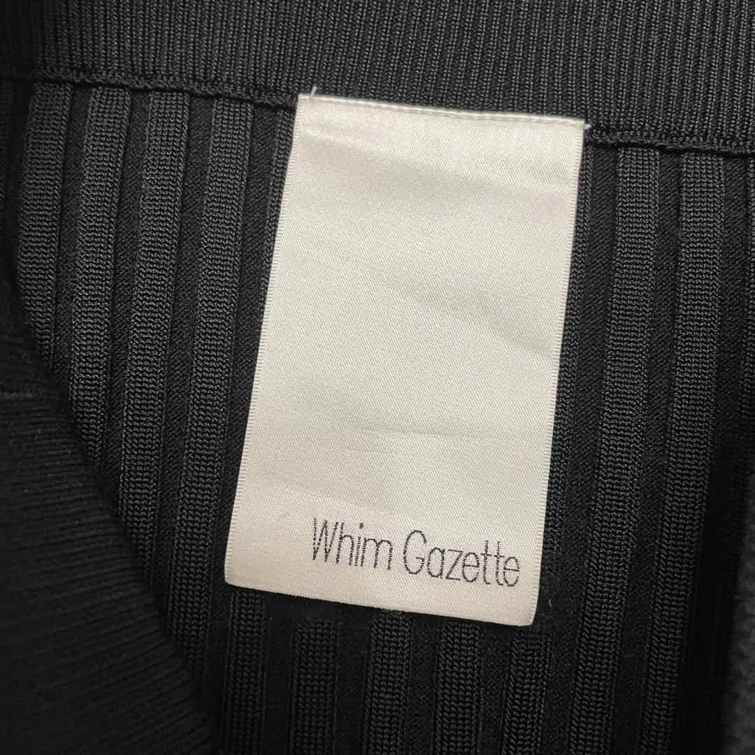 美品★Whim Gazette ウィムガゼット ニットフィットスカート ブラック