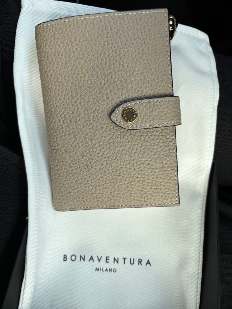 Bonaventura 二つ折り財布 グレージュ×アザレ