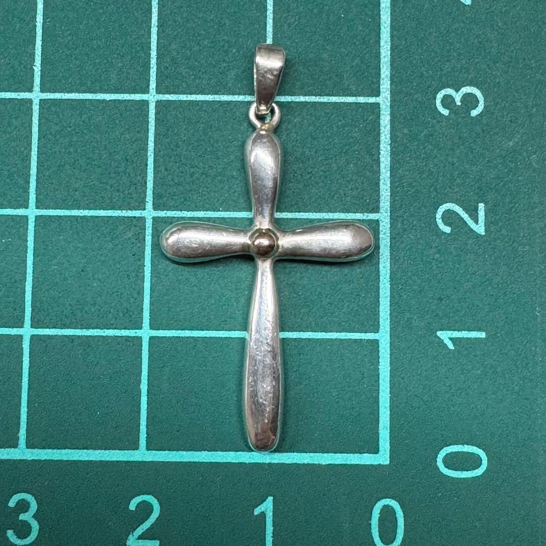 【k10×silver925】クロスネックレス ペンダントトップ